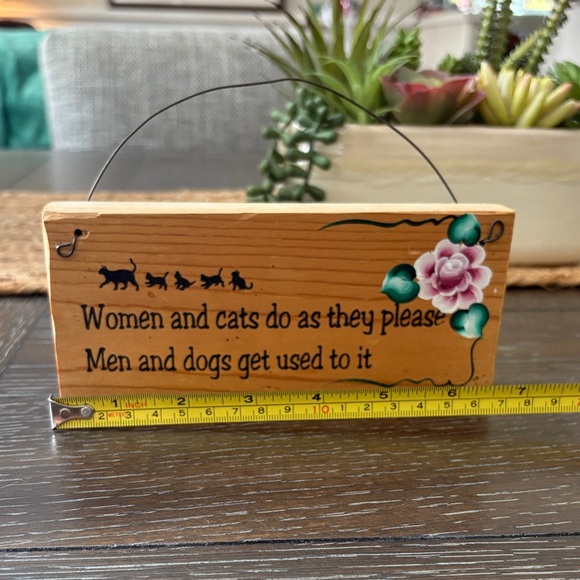 Funny Wooden Sign “Women and Cats…” - Picture 2 of 4